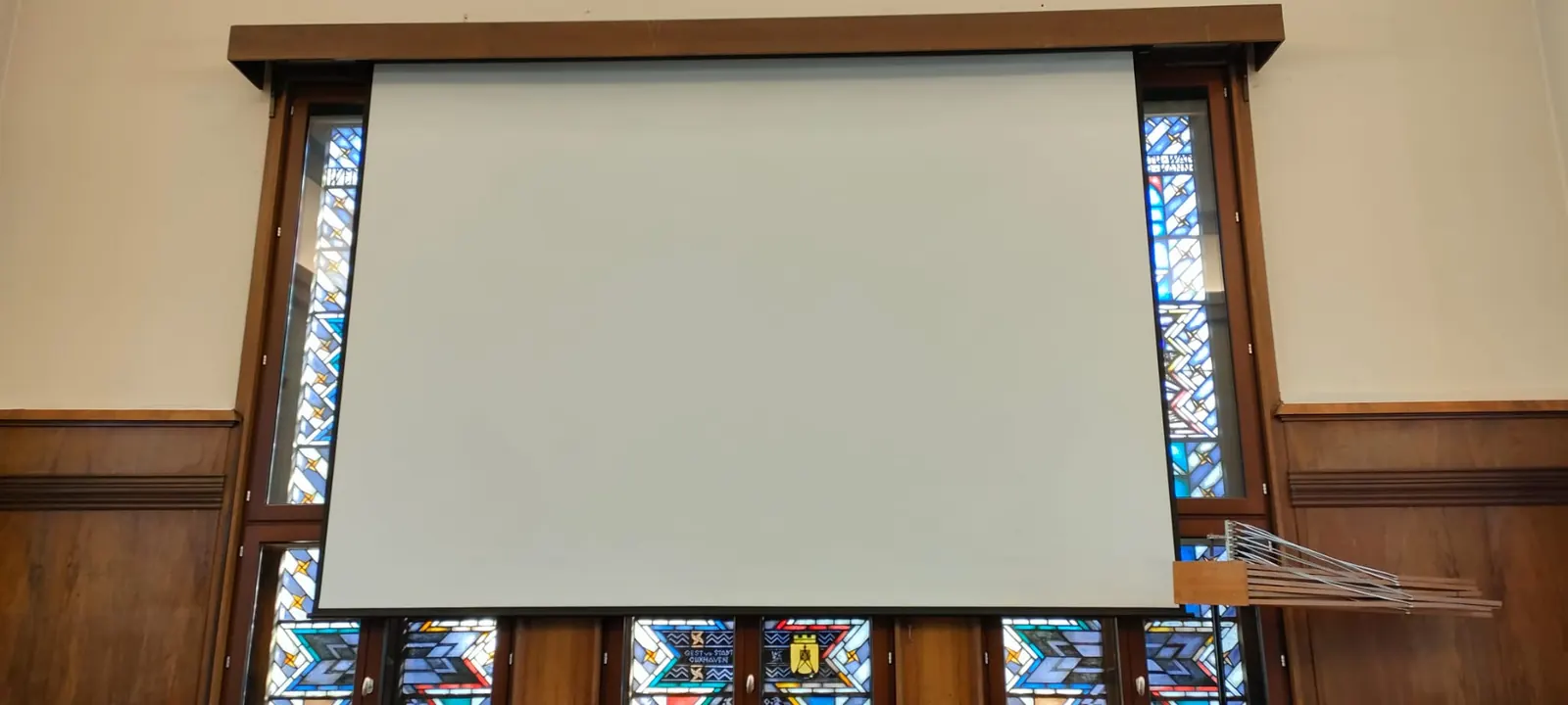 Rathaus Bergedorf – Großbildprojektion im historischen Saal